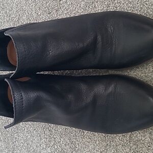 Lucky brand black leather booties